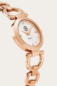 Kimberley Rose Gold Plated White Dial Bracelet Watch