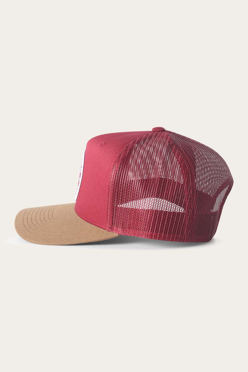 Signature Bull Trucker Burgundy & Clay with White & Burgundy Patch