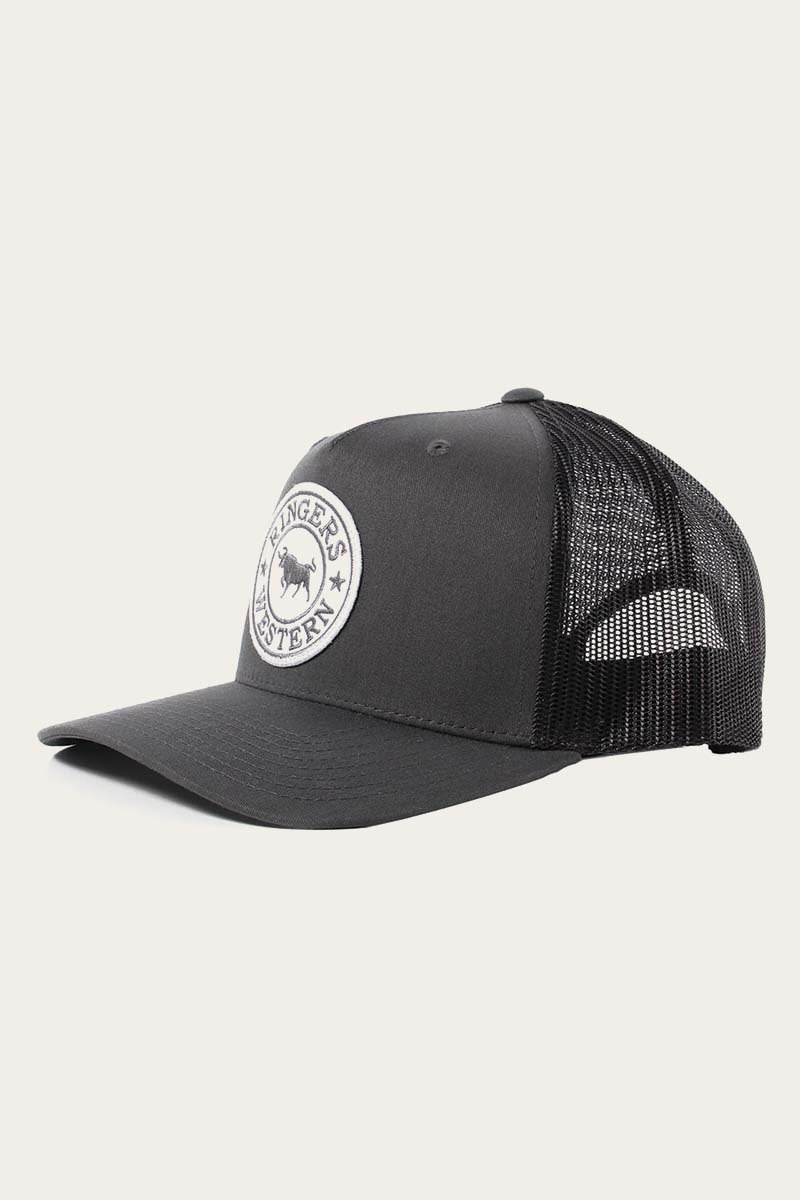 Signature Bull Trucker Charcoal with Charcoal & White Patch