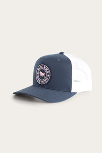 Signature Bull Trucker Navy & White with Navy & Pink Patch