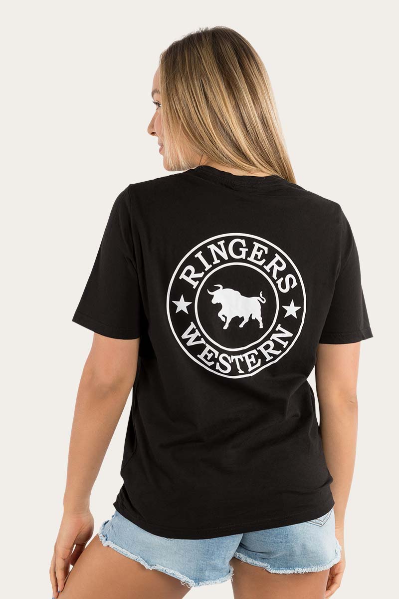 Signature Bull Womens Classic Fit T-Shirt - Black/White