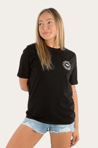 Signature Bull Womens Loose Fit T-Shirt - Black/White