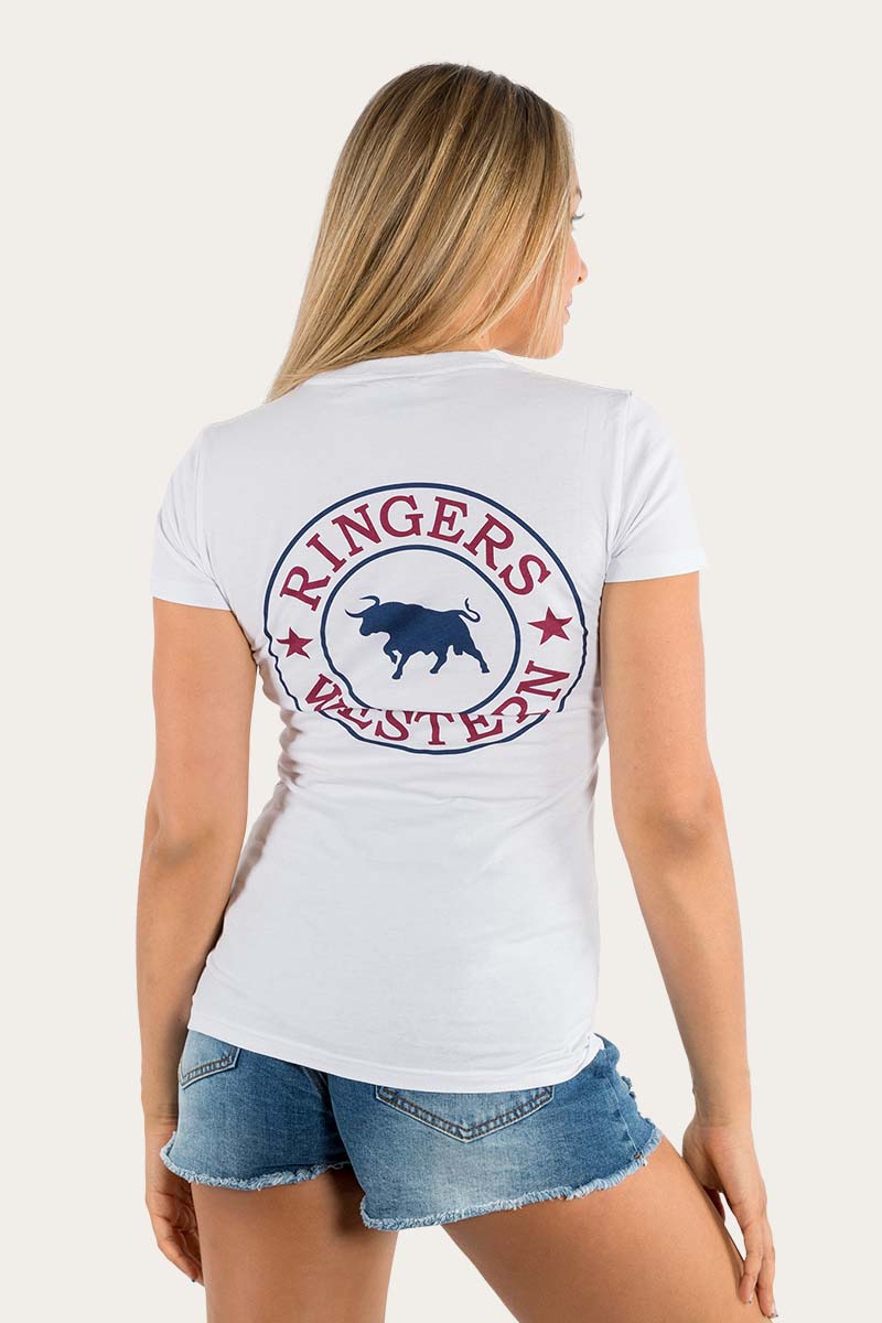 Signature Bull Womens Classic Fit T-Shirt - White/Multi