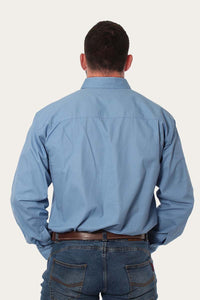 King River Full Button Work Shirt - Denim Blue