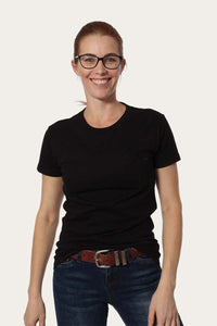 Kimberley Womens Classic Fit Pocket T-Shirt - Black