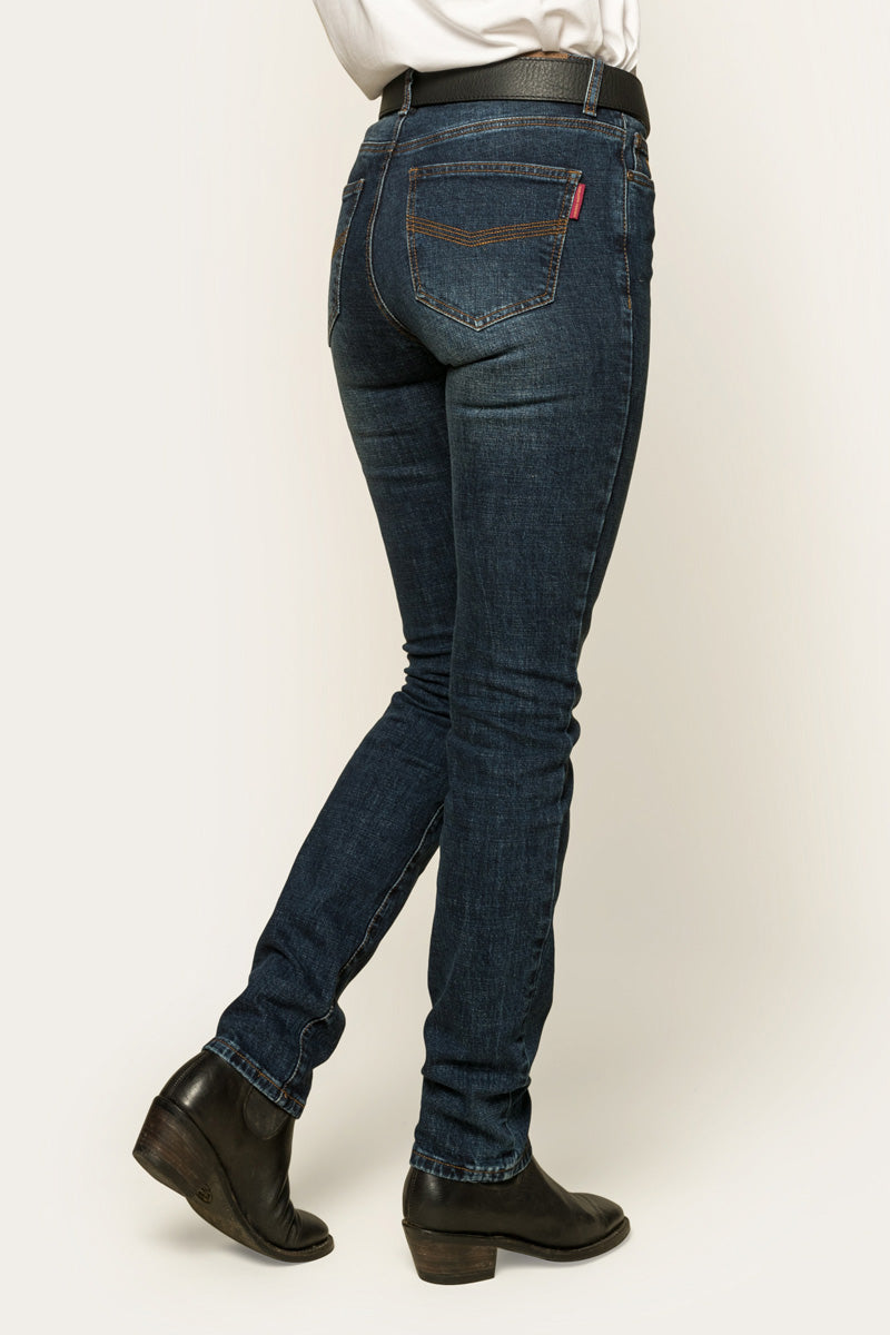 Clermont Womens Low Rise Jean - Classic Blue