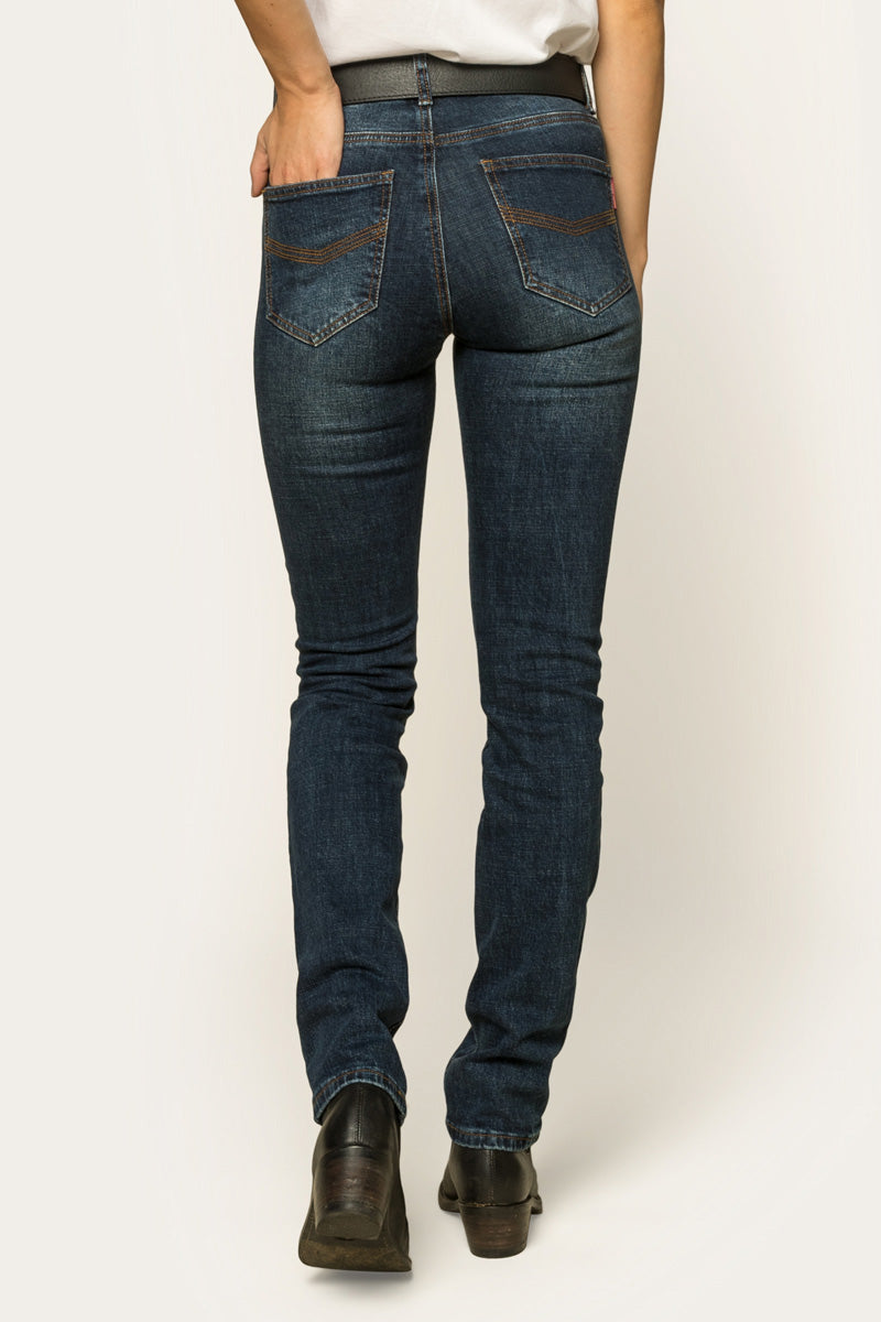 Clermont Womens Low Rise Jean - Classic Blue