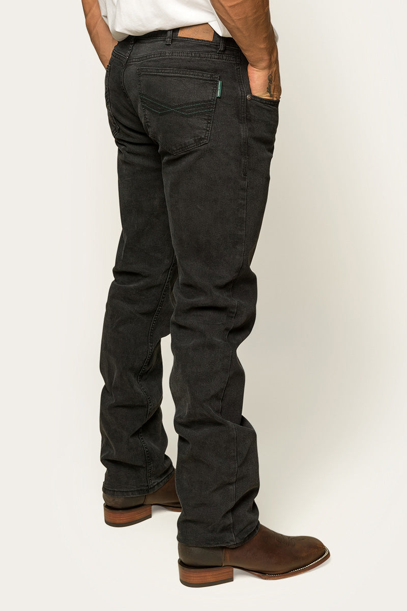 Muster Mens Slim Straight Fit Jean - Black