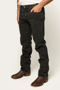 Muster Mens Slim Straight Fit Jean - Black