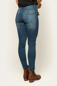 Sammy Womens High Rise Skinny Jeans - Vintage Blue Wash