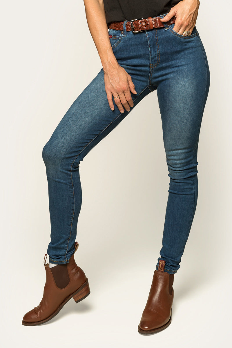 Sammy Womens High Rise Skinny Jeans - Vintage Blue Wash