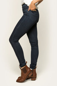 Sammy Womens High Rise Skinny Leg Jeans - Indigo Blue
