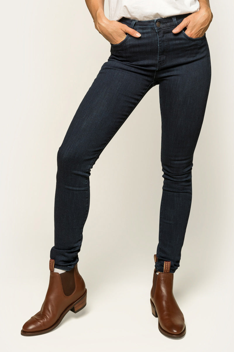 Sammy Womens High Rise Skinny Leg Jeans - Indigo Blue