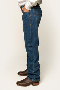 Station Hill Mens Relaxed Fit Jean - Dark Wash Blue