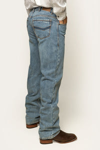 Station Hill Mens Relaxed Fit Jean - Light Wash Blue
