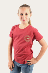 Signature Bull Kids Classic Fit T-Shirt - Red Brick/Gold